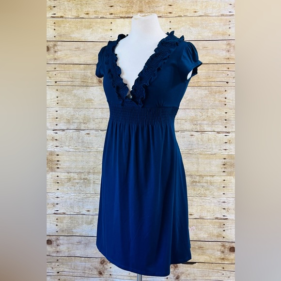 Lipstick Size Small Elegant Navy Blue Dress - Picture 3 of 8